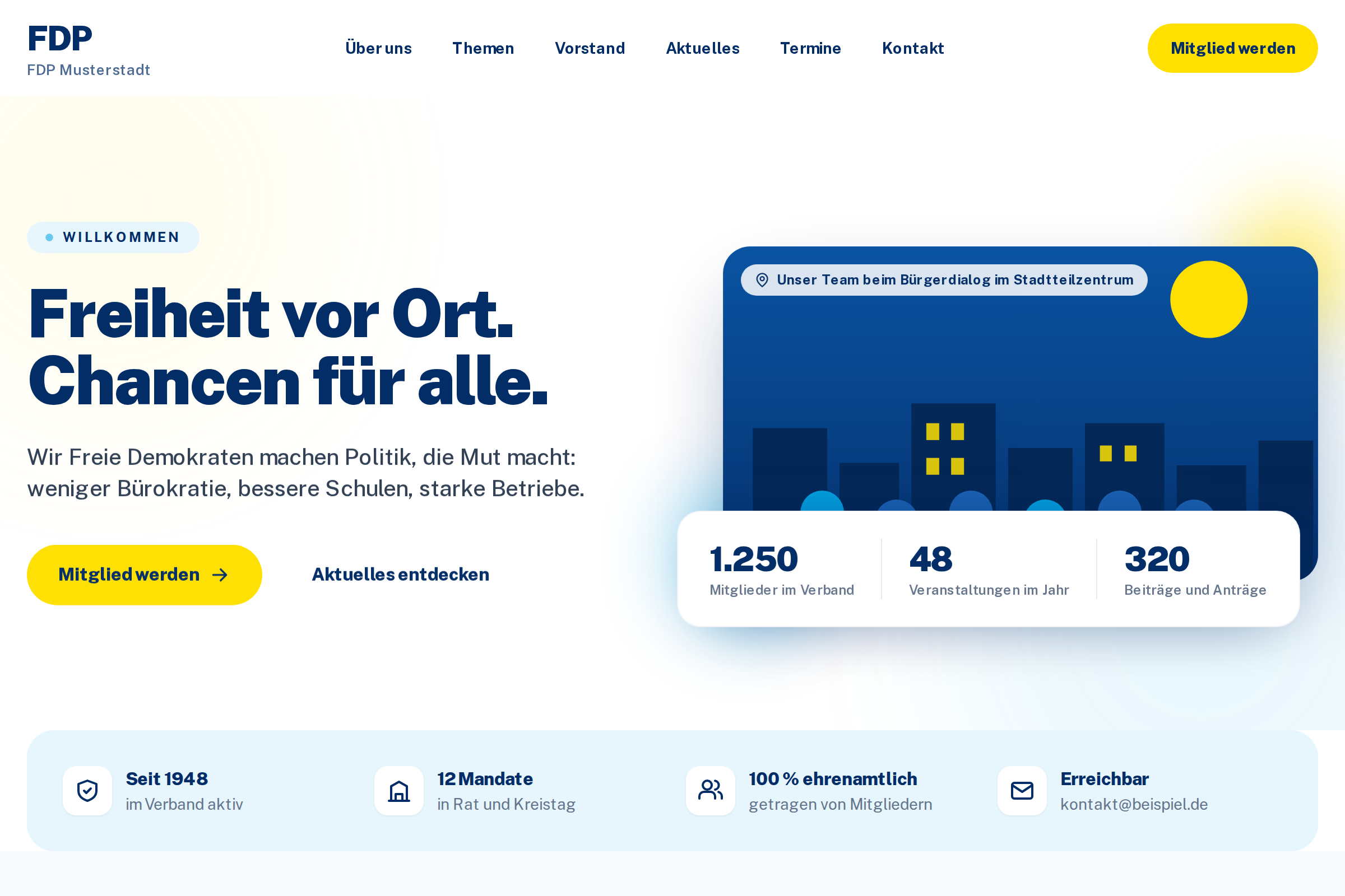 Vorschau des Layouts „Einladend"
