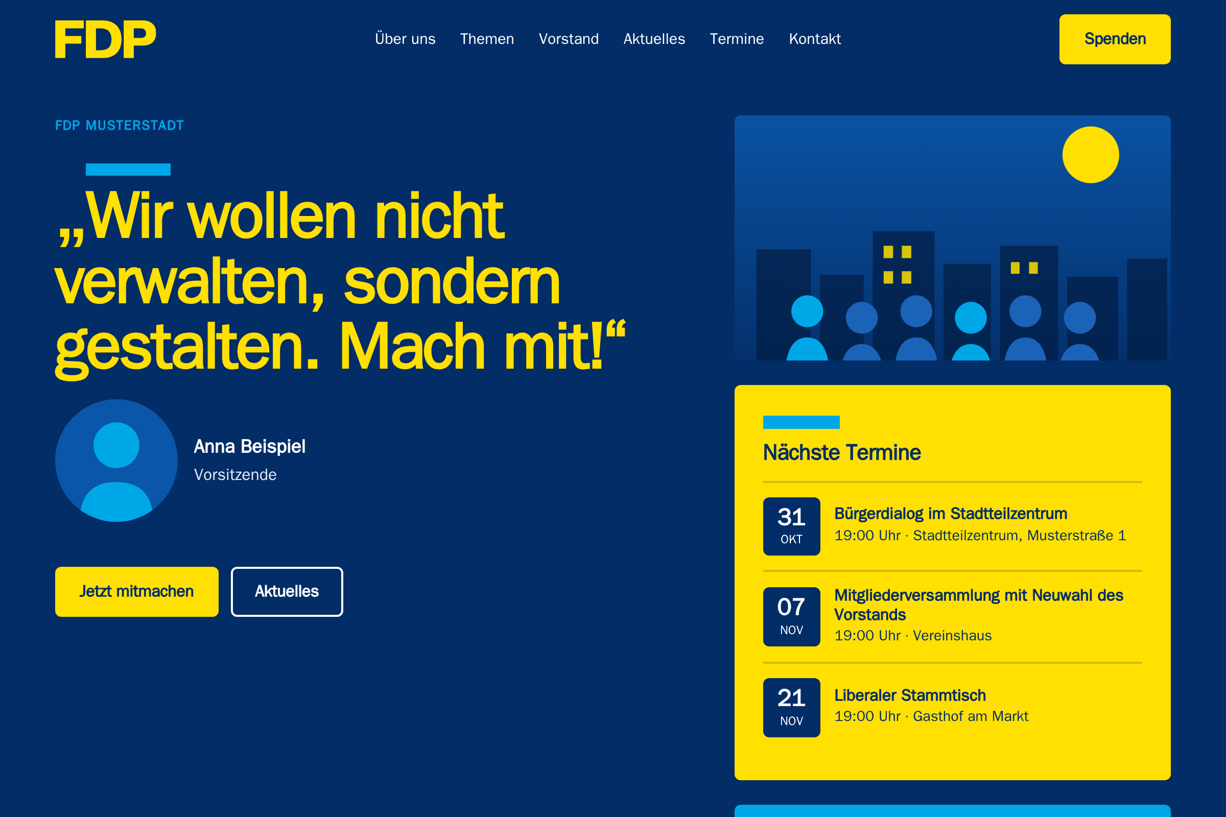 Vorschau des Layouts „Statement"
